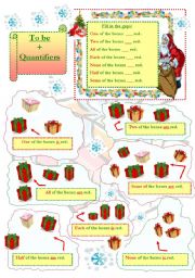 English Worksheet: To BE + Quantifiers. Complicated and confusing topic?! Never more! : All of the boxes --- red. Each of the boxes --- red. What to choose?! With key-reference.