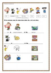 English Worksheet: MOVERS STYLE HANDOUT