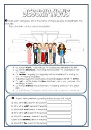 DESCRIPTION / ORDINAL NUMBERS / PREPOSITION