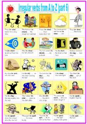 English Worksheet: irregular verbs part 6