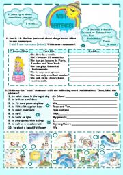 English Worksheet: Wish-sentences