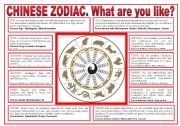 English Worksheet: PERSONALITY. Chinese Zodiac.