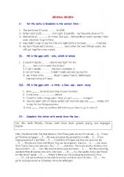 English Worksheet: general review