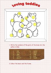 English worksheet: Loving bears