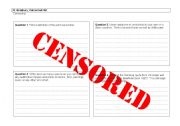 English Worksheet: Fahrenheit 451: Censorship