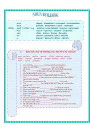 English worksheet: NOUN FORMATION