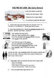 English Worksheet: Lesson based on Carly Simon song 