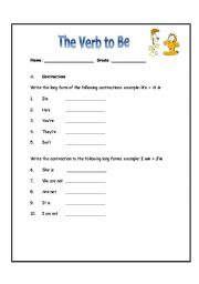 English worksheet: Verb To Be Quiz 5 pages