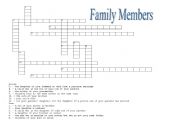 English worksheet: Family members