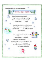 Jingle Bell Rock - ESL worksheet by Cassy