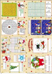 English Worksheet: My Christmas mini games