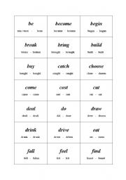English worksheet: Most Important Irregular Verbs 