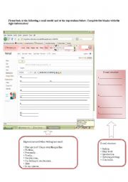 English Worksheet: Informal e-mail