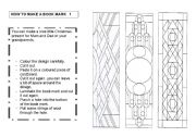 English Worksheet: How to make a book mark  1/3