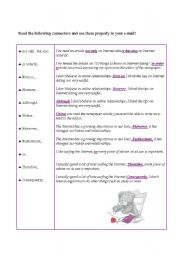 English Worksheet: discourse markers