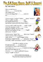 English Worksheet: A listening activity based on a funny song from the very funny Tom Lehrer.