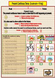 English Worksheet: Present Continuous Tense