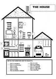 English Worksheet: Furniture in the House