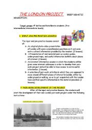 English Worksheet: the London project : brief didactic description