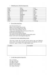 English worksheet: irregular plurals