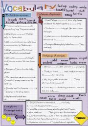 English Worksheet: Vocabulary practice 