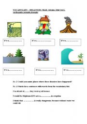 English Worksheet: Natural disasters vocabulary exercise