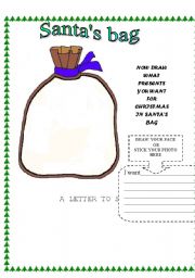 English Worksheet: A LETTER TO SANTA