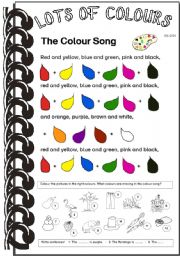 English Worksheet: Lots of Colours