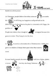 English Worksheet: Christmas word search