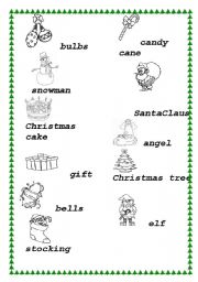 English worksheet: Christmas tracing