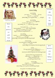 English Worksheet: Song: Santa Baby by Kylie Minogue
