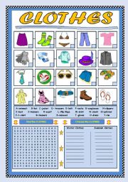 English Worksheet: CLOTHES