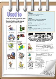 English Worksheet: Used to