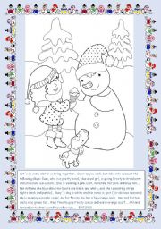 English Worksheet: Suzy and Frosty