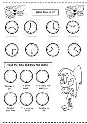 English Worksheet: what time is it?