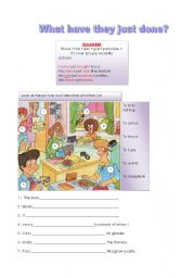 English Worksheet: present perfect (3 pages)