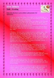 Love letters (skills --> writing, reading, ICT) (6 pages)