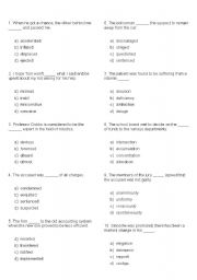 ECPE Michigan Proficiency Vocabulary Test 1