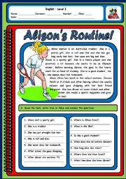 ALISONS ROUTINE - 2 PAGES