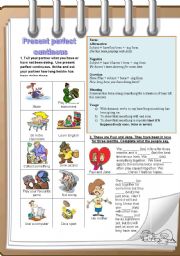 English Worksheet: Present perfect continuous