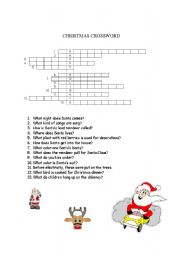 English Worksheet: Christmas Crossword 2