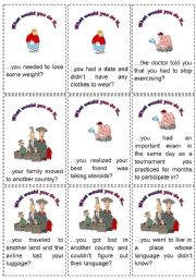 English Worksheet: Conditional 2 - 64 game cards - 6 pages (fully editable)