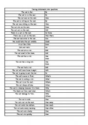 English worksheet: Turning Statements into Questions