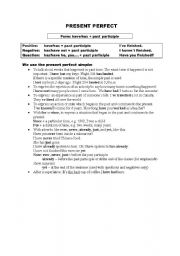 English worksheet: Present Perfect Simple