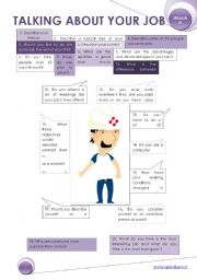 English Worksheet: Jobs Conversation questions for adult workers