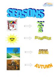 English worksheet: seasons