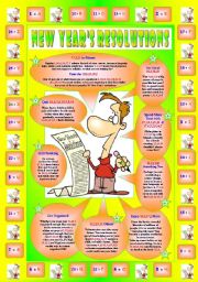 New Year´s Resolutions (Part 1/4). 2 Pages!!! Key included!