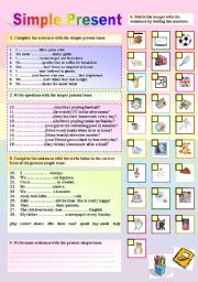 English Worksheet: Simple present activities