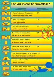 English Worksheet: MISTAKES