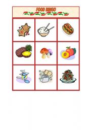 FOOD BINGO 2 (2/2)